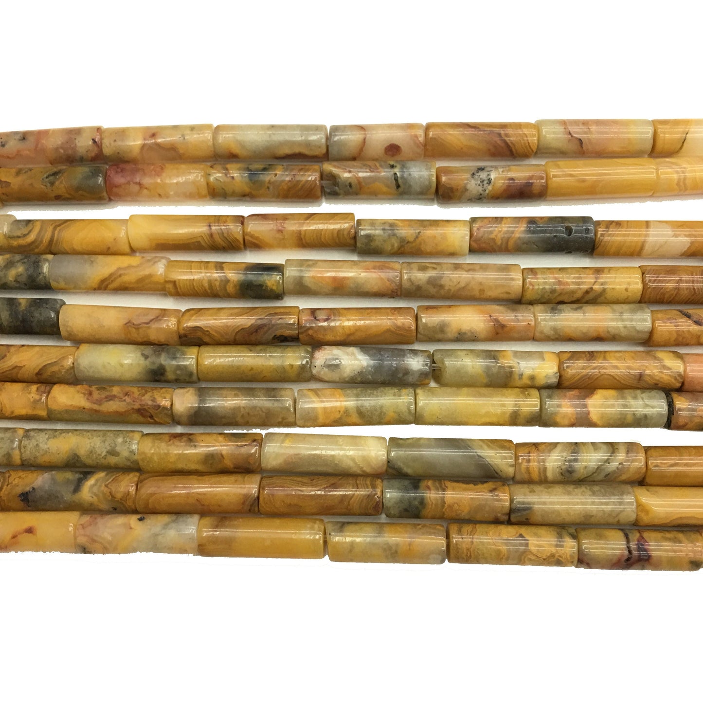 Natural Crazy Agate Tube Shape Beads  4X13MM