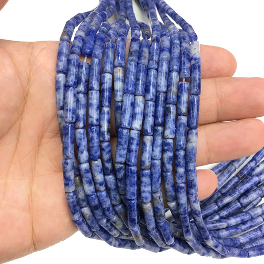 Natural Sodalite Tube Shape Beads 4X13MM