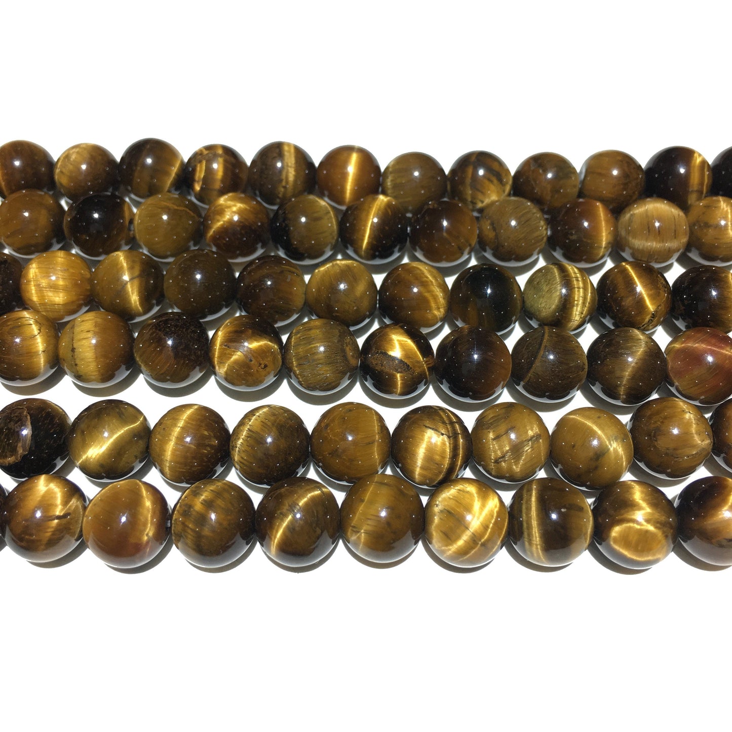 Natural Gold Tiger Eye Highly Polished Round Beads