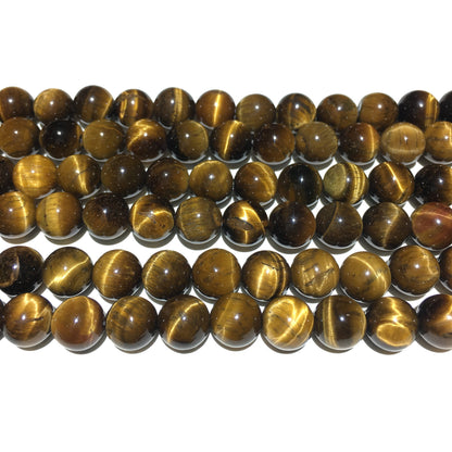 Natural Gold Tiger Eye Highly Polished Round Beads