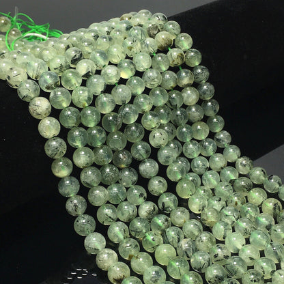 Natural Green Prehnite Round Beads Healing Energy Gemstone Loose Beads for DIY Jewelry MakingAAA Quality 6mm 8mm 10mm