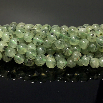 Natural Green Prehnite Round Beads Healing Energy Gemstone Loose Beads for DIY Jewelry MakingAAA Quality 6mm 8mm 10mm